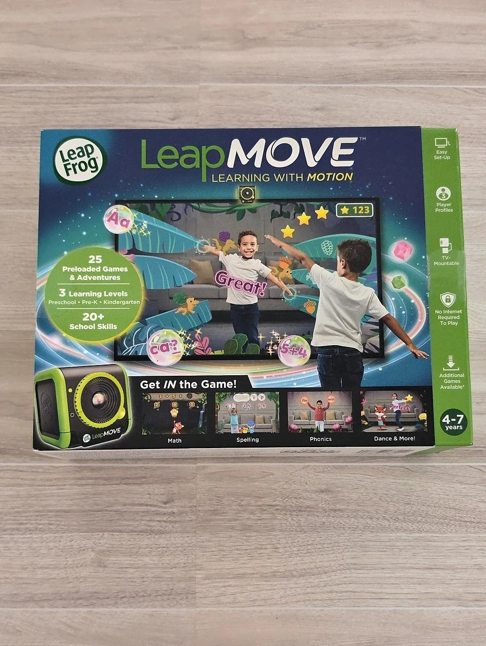 LeapFrog LeapTV LeapMOVE Learning Toy 25 Games Green & Black Like New